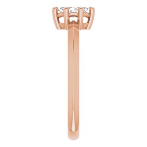 14K Rose Gold 6x3.5 mm Marquise Ring Mounting – image 7