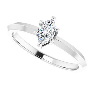 Platinum 6x3.5 mm Marquise Ring Mounting – image 8
