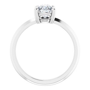 18K White Gold 8x6 mm Pear Ring Mounting – image 3