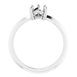 18K White Gold 8x6 mm Pear Ring Mounting – image 4