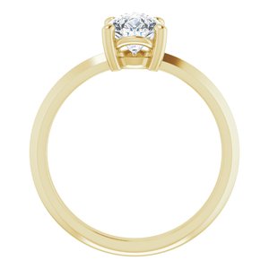 18K Yellow Gold 8x6 mm Pear Ring Mounting – image 3