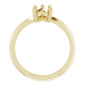 10K Yellow Gold 8x6 mm Pear Ring Mounting – image 4