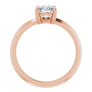 18K Rose Gold 8x6 mm Pear Ring Mounting – image 3