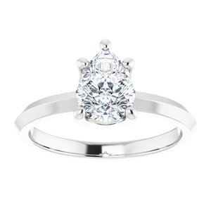 Platinum 8x6 mm Pear Ring Mounting – image 5