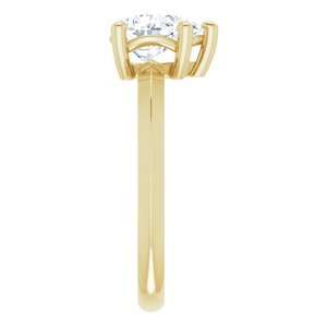 14K Yellow Gold 8x6 mm Pear Ring Mounting – image 7