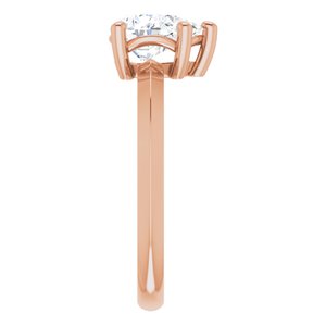 14K Rose Gold 8x6 mm Pear Ring Mounting – image 7
