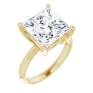 18K Yellow Gold 10 mm Square Ring Mounting