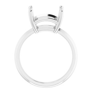 Sterling Silver 10 mm Square Ring Mounting – image 4