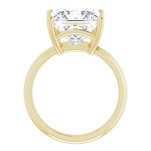 18K Yellow Gold 10 mm Square Ring Mounting – image 3