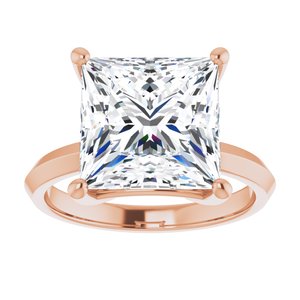 14K Rose Gold 10 mm Square Ring Mounting – image 5