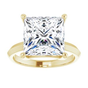 14K Yellow Gold 10 mm Square Ring Mounting – image 5