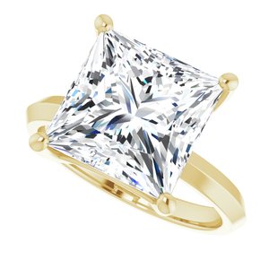 14K Yellow Gold 10 mm Square Ring Mounting – image 8