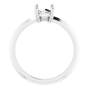 Platinum 7x5 mm Emerald Ring Mounting – image 4