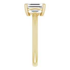10K Yellow Gold 7x5 mm Emerald Ring Mounting – image 7