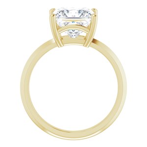 10K Yellow Gold 8 mm Square Ring Mounting – image 3