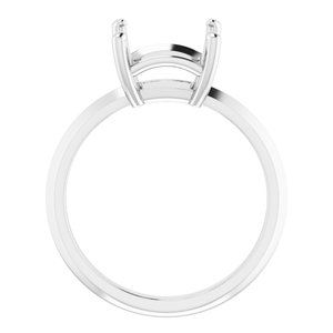 Sterling Silver 8 mm Square Ring Mounting – image 4