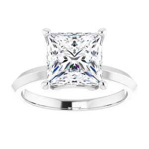 Sterling Silver 8 mm Square Ring Mounting – image 5