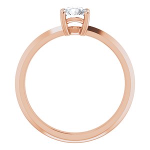 18K Rose Gold 5.2 mm Round Ring Mounting – image 3