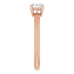 10K Rose Gold 5.2 mm Round Ring Mounting – image 7