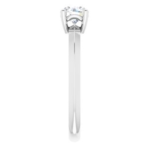 14K X1 White Gold 5.2 mm Round Ring Mounting – image 7