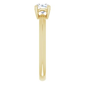 10K Yellow Gold 5.2 mm Round Ring Mounting – image 7