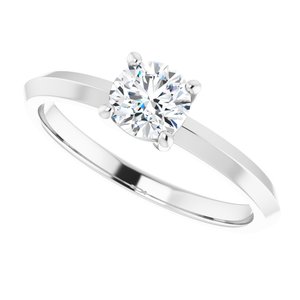 Sterling Silver 5.2 mm Round Ring Mounting – image 8