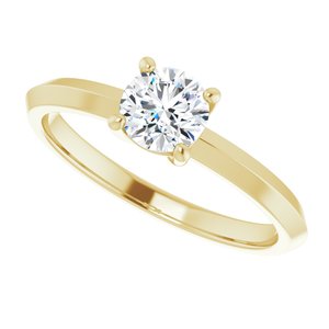 18K Yellow Gold 5.2 mm Round Ring Mounting – image 8