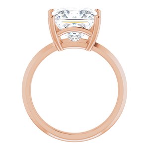 14K Rose Gold 9 mm Square Ring Mounting – image 3