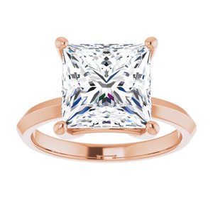 10K Rose Gold 9 mm Square Ring Mounting – image 5