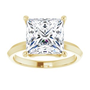 10K Yellow Gold 9 mm Square Ring Mounting – image 5