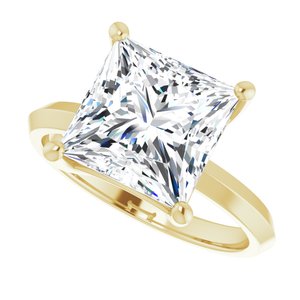 10K Yellow Gold 9 mm Square Ring Mounting – image 8