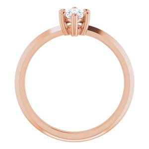 10K Rose Gold 8x4 mm Marquise Ring Mounting