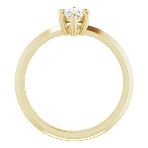 14K Yellow Gold 8x4 mm Marquise Ring Mounting