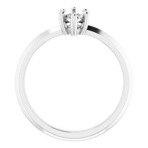 14K X1 White Gold 8x4 mm Marquise Ring Mounting – image 2