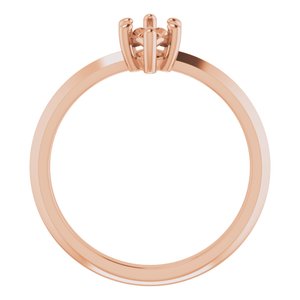 10K Rose Gold 8x4 mm Marquise Ring Mounting – image 2