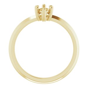 14K Yellow Gold 8x4 mm Marquise Ring Mounting – image 2