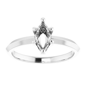 Continuum Sterling Silver 8x4 mm Marquise Ring Mounting – image 4