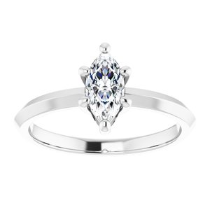 Platinum 8x4 mm Marquise Ring Mounting – image 3