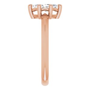 14K Rose Gold 8x4 mm Marquise Ring Mounting – image 5
