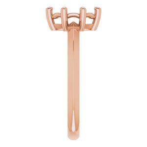14K Rose Gold 8x4 mm Marquise Ring Mounting – image 6