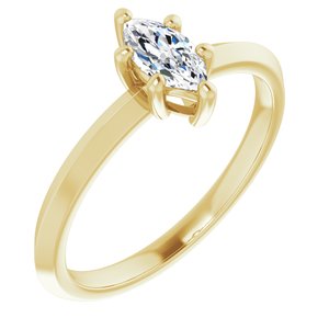 10K Yellow Gold 7x3.5 mm Marquise Ring Mounting