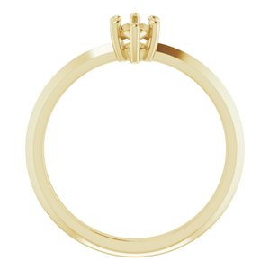 10K Yellow Gold 7x3.5 mm Marquise Ring Mounting – image 4