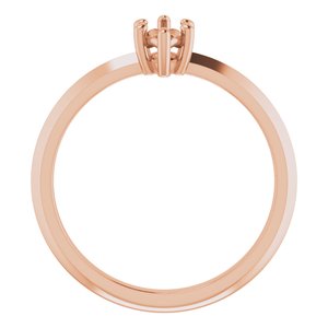 14K Rose Gold 7x3.5 mm Marquise Ring Mounting – image 4