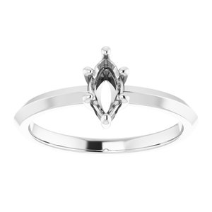 Continuum Sterling Silver 7x3.5 mm Marquise Ring Mounting – image 6