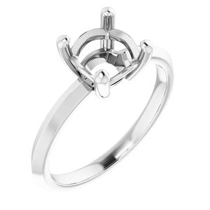 Platinum 7 mm Cushion Ring Mounting – image 2