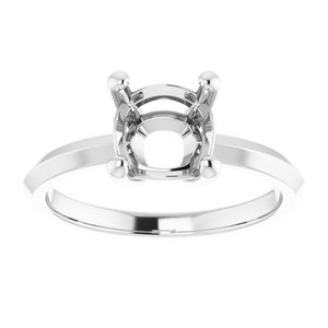 Platinum 7 mm Cushion Ring Mounting – image 6