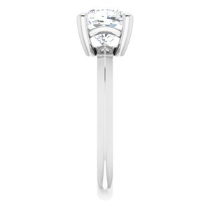 Platinum 7 mm Cushion Ring Mounting – image 7