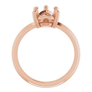 10K Rose Gold 12x8 mm Pear Ring Mounting – image 4