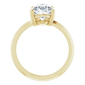 10K Yellow Gold 12x8 mm Pear Ring Mounting – image 3