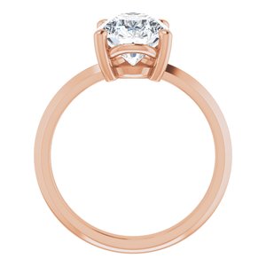 10K Rose Gold 12x8 mm Pear Ring Mounting – image 3